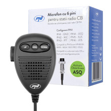 6-pin microphone for PNI Escort radio stations HP 8000 / 8001 / 8024 / 9000 / 9001 / 8000L / 8001L