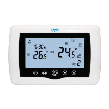 PNI CT400 wireless intelligent thermostat, with WiFi, 2 control zones via Internet, for thermal power plants, pumps, sol