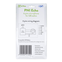 6 kontaktų PNI Echo aido mikrofonas CB radijo stočiai 6 kontaktų PNI Echo aido mikrofonas CB radijo stočiai