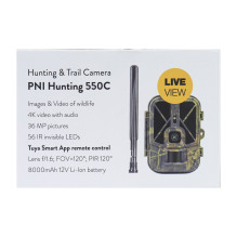 Hunting camera PNI Hunting 550C Internet 4G LTE, live access and notifications through the Tuya application, rechargeabl Hunting camera PNI Hunting 550C Internet 4G LTE, live access and notifications through the Tuya application, rechargeabl