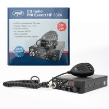 CB PNI radijo stotis HP 8024 Escort su reguliuojamu ASQ ir 12–24 V maitinimo šaltiniu CB PNI radijo stotis HP 8024 Escort su reguliuojamu ASQ ir 12–24 V maitinimo šaltiniu