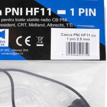 PNI HF11 headphone with 1 pin 2.5 mm, acoustic tube, for all radio stations PNI HF11 headphone with 1 pin 2.5 mm, acoustic tube, for all radio stations
