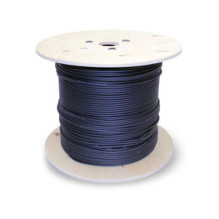 6 mm saulės kabelis su UV apsauga, 10 metrų - JUODAS