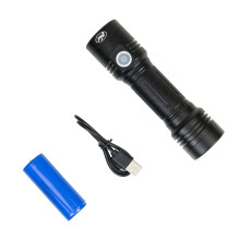 Aluminum PNI Adventure F200 dual LED flashlight, 4000mAh battery and micro USB port, 3 LEDs with large aperture and one Aluminum PNI Adventure F200 dual LED flashlight, 4000mAh battery and micro USB port, 3 LEDs with large aperture and one