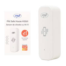 PNI SafeHouse HS501 vibration sensor with Wi-Fi, Tuya application compatible, 3V power supply PNI SafeHouse HS501 vibration sensor with Wi-Fi, Tuya application compatible, 3V power supply