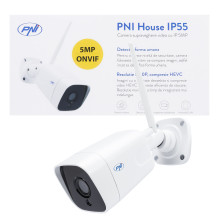 PNI House IP55 5MP belaidė vaizdo stebėjimo kamera su lauko ir vidaus IP ir microSD lizdu, naktiniu režimu PNI House IP55 5MP belaidė vaizdo stebėjimo kamera su lauko ir vidaus IP ir microSD lizdu, naktiniu režimu