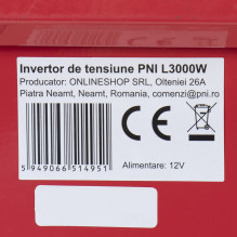 PNI L3000W keitiklio maitinimo šaltinio įtampa 12 V 230 V išėjimas PNI L3000W keitiklio maitinimo šaltinio įtampa 12 V 230 V išėjimas