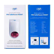 The Wireless PNI SafeHouse HS007 wireless wireless siren with battery for wireless alarm systems