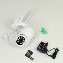PNI IP840 wireless video surveillance camera + PNI 128GB WiFi card, PTZ, 8MP 4K, micro SD slot, stand-alone, AI function