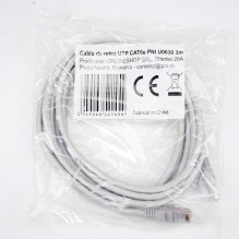 UTP CAT6e PNI U0630 network cable, Patch, 2xRJ45 plug, 8 wires x 0.4 mm, 3m