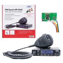 CB PNI Escort HP 6550 Radio Station with PNI ECH01 installed, multistandard, 4W, AM-FM, 12V, ASQ, with echo mode CB PNI Escort HP 6550 Radio Station with PNI ECH01 installed, multistandard, 4W, AM-FM, 12V, ASQ, with echo mode