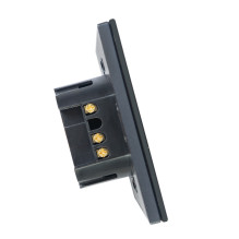 PNI SH222 glass double touch switch, black with LED indicator