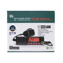 CB TTi TCB-900 EVO radio station, 12V 24V, Scan, SQ, DSS, Dual Watch, Mic Gain, Bluetooth dongle connector CB TTi TCB-900 EVO radio station, 12V 24V, Scan, SQ, DSS, Dual Watch, Mic Gain, Bluetooth dongle connector
