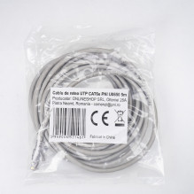 UTP CAT6e PNI U0650 tinklo kabelis, 2xRJ45 kištukas, 8 laidai x 0,4 mm, 5 m