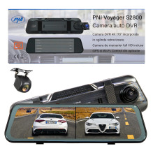 Car DVR camera PNI Voyager S2800 UHD 4K 170° built into the rearview mirror, 9.66 inch, IPS touchscreen, parking monitor