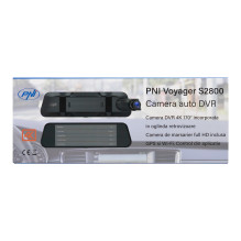 Automobilio vaizdo registratorius PNI Voyager S2800 UHD 4K, 170°, įmontuotas į galinio vaizdo veidrodėlį, 9,66 colio, IP