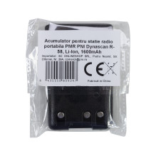 Battery for portable radio station PMR PNI Dynascan R-58, Li-Ion, 1600mAh Battery for portable radio station PMR PNI Dynascan R-58, Li-Ion, 1600mAh