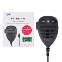 PNI Echo One mikrofonas, skirtas PNI HP 6500 ir PNI HP 7120, su aidėjimo režimu ir programuojamu „Roger“ pyptelėjimu