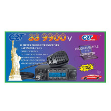Komplekte yra mėgėjiška radijo stotis CRT SS 9900V AM, FM, LSB, USB, CW 28–29,7 MHz, ASQ, „Roger Beep“, 12 V ir mėlynas 