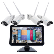 Vaizdo stebėjimo rinkinys PNI House WiFi650 - 4 „Full HD Wi-Fi P2P“ ir 12 colių LCD monitorius Vaizdo stebėjimo rinkinys PNI House WiFi650 - 4 „Full HD Wi-Fi P2P“ ir 12 colių LCD monitorius
