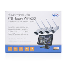 Video surveillance kit PNI House WiFi650 - 4 Full HD Wi-Fi P2P and 12-inch LCD monitor Video surveillance kit PNI House WiFi650 - 4 Full HD Wi-Fi P2P and 12-inch LCD monitor