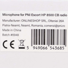 PNI MK8500 pakaitinis mikrofonas, skirtas PNI Escort HP 8500 CB radijo stočiai su RJ45 lizdu, juodas