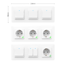 PNI WS3 trigubas rėmelis jungikliui arba PNI SmartHome išmaniajam lizdui PNI WS3 trigubas rėmelis jungikliui arba PNI SmartHome išmaniajam lizdui