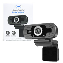 PNI CW2860 „Full HD 4MP“ internetinė kamera, USB, prisegama, įmontuotas mikrofonas, kompiuterio / nešiojamojo kompiuteri PNI CW2860 „Full HD 4MP“ internetinė kamera, USB, prisegama, įmontuotas mikrofonas, kompiuterio / nešiojamojo kompiuteri