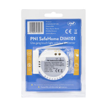 Simple switch with touch and dimmer PNI SafeHome DIM101, 1X700W, Live Wire, without zero, glass Simple switch with touch and dimmer PNI SafeHome DIM101, 1X700W, Live Wire, without zero, glass