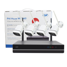 PNI House WiFi660 NVR 8-channel video surveillance kit and 4 outdoor wireless cameras 3Mpx, P2P, IP66