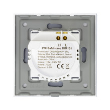 Simple switch with touch and dimmer PNI SafeHome DIM101, 1X700W, Live Wire, without zero, glass Simple switch with touch and dimmer PNI SafeHome DIM101, 1X700W, Live Wire, without zero, glass