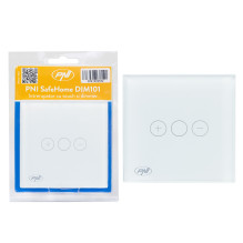 Simple switch with touch and dimmer PNI SafeHome DIM101, 1X700W, Live Wire, without zero, glass Simple switch with touch and dimmer PNI SafeHome DIM101, 1X700W, Live Wire, without zero, glass