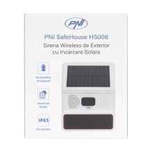 Belaidė lauko sirena PNI SafeHouse HS006 su saulės įkrovimu