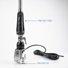 CB PNI LED 1000 folding antenna, 100 cm long, with cable and fixed butterfly mount, 26-30 MHz, 300 Watt, illuminates dur CB PNI LED 1000 folding antenna, 100 cm long, with cable and fixed butterfly mount, 26-30 MHz, 300 Watt, illuminates dur