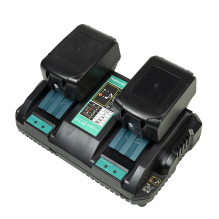 PNI DCH218 dvigubo akumuliatorių įkroviklio rinkinys su dviem USB prievadais, apima 2 18 V 5 Ah baterijas