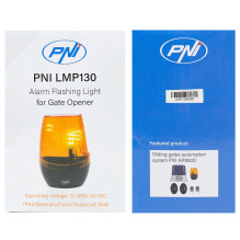 Self-supporting gate opening warning lamp Self-supporting gate opening warning lamp