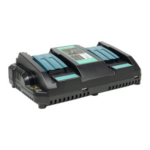 PNI DCH218 dvigubo akumuliatorių įkroviklio rinkinys su dviem USB prievadais, apima 2 18 V 5 Ah baterijas