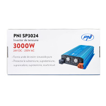 Įtampos keitiklis PNI SP3024 24 V maitinimo šaltinis, 230 V išvestis, 3000 W gryna sinusoidė