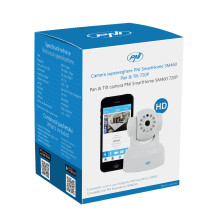 „SmartHome SM460“ panoraminio vaizdo stebėjimo kamera SMB60 720p, valdoma internetu, įrašinėja telefonu.