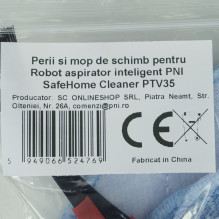 PNI SafeHome Cleaner PTV35 išmaniojo robotinio dulkių siurblio pakaitiniai šepečiai ir šluostė