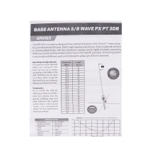 Basic CB antenna PNI Steelbras AP0163, 5 / 8, 26-28MHz, 500W, 5.15dBi, 689cm, wind resistance 150km / h, for buildings Basic CB antenna PNI Steelbras AP0163, 5 / 8, 26-28MHz, 500W, 5.15dBi, 689cm, wind resistance 150km / h, for buildings