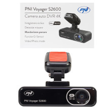 Automobilio vaizdo registratorius PNI Voyager S2600 WiFi 4K Ultra HD, be ekrano, parkavimo stebėjimo funkcija, G jutikli