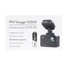 Automobilio vaizdo registratorius PNI Voyager S2500 WiFi, 4K UHD, 2 colių ekranas, ciklinis įrašymas, parkavimo stebėjim Automobilio vaizdo registratorius PNI Voyager S2500 WiFi, 4K UHD, 2 colių ekranas, ciklinis įrašymas, parkavimo stebėjim