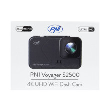 Car DVR camera PNI Voyager S2500 WiFi, 4K UHD, 2 inch screen, cyclic recording, parking monitoring, motion detection, vi