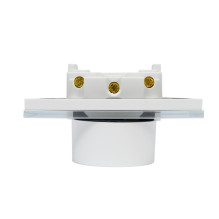 PNI WP222W simple x2 built-in socket with white glass frame