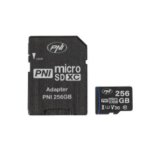 PNI 256 GB „MicroSD“ atminties kortelė su SD adapteriu, 10 klasė, 80 Mb/s, V30