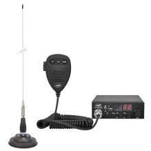 CB radijo stotelės PNI ESCORT HP 8000L ASQ rinkinys + CB PNI ML100 antena