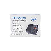 External speaker PNI DE750 for CB radio stations, 8 Ohms, 4 W, 3 inch speaker, 3.5 mm jack External speaker PNI DE750 for CB radio stations, 8 Ohms, 4 W, 3 inch speaker, 3.5 mm jack