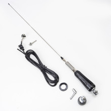 „Bax“ 30 dalių CB antenos PNI LED 1000 sulankstomos, 80 cm ilgio, su kabeliu ir fiksuotu drugelio laikikliu, 26–30 MHz, 