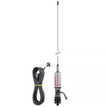 CB LEMM TURBO IMPERO antenna, Silver, length 200 cm, gain 7dB, 26.5-28Mhz, 2500W, RG58 4m cable, made in Italy